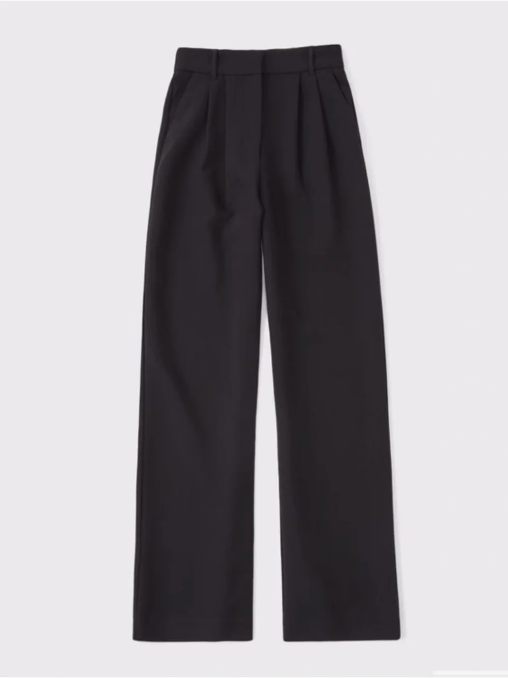 Abercrombie & Fitch Black High-Rise Wide-Leg Trousers - Picture 5 of 6